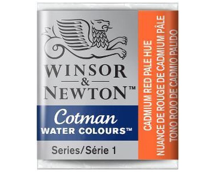 Winsor & Newton Half Pan Ακουαρέλας Cotman 103 Cadmium Red Pale Hue Series 1