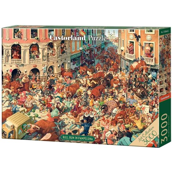 Παζλ Castorland 3000τεμ. Bull Run in Pampeluna 92x68 C-300648-2