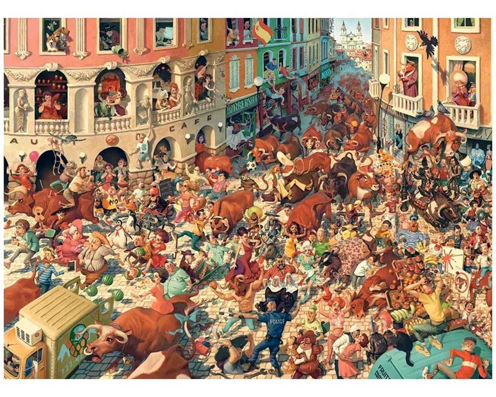 Παζλ Castorland 3000τεμ. Bull Run in Pampeluna 92x68 C-300648-2