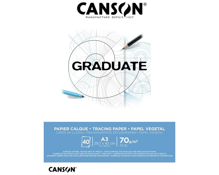 Μπλοκ Canson Graduate CalqueTracing Paper  Α4 70gr 40Φ