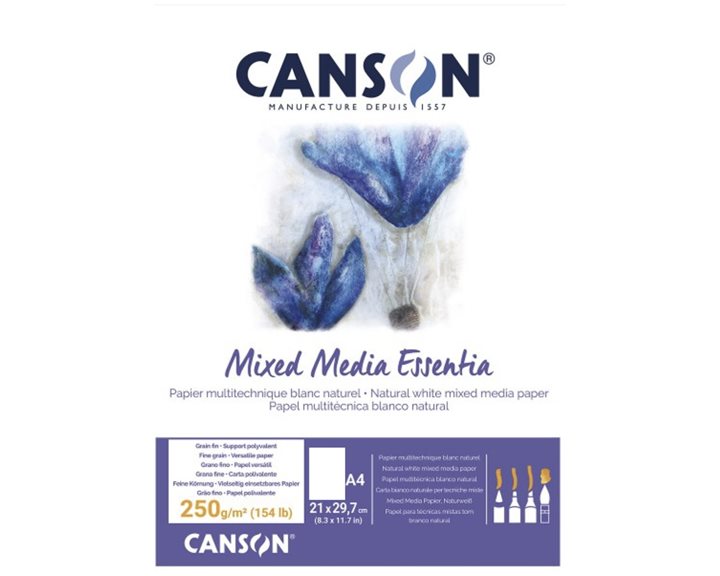 Μπλοκ Canson Mixed Media Essentia A4 250gr 30Φ