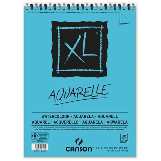 Μπλοκ Canson Σπιραλ XL Ακουαρέλας Α4 300gr 30Φ