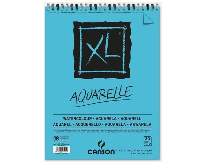 Μπλοκ Canson Σπιραλ XL Ακουαρέλας Α4 300gr 30Φ