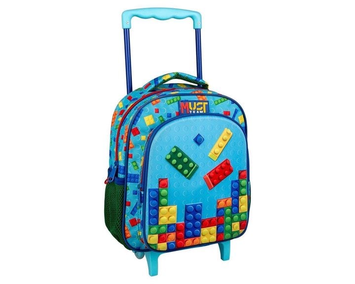 Τσάντα Τρόλει Νηπιαγωγείου 27χ10χ31 2Θήκες Bricks 000586238
