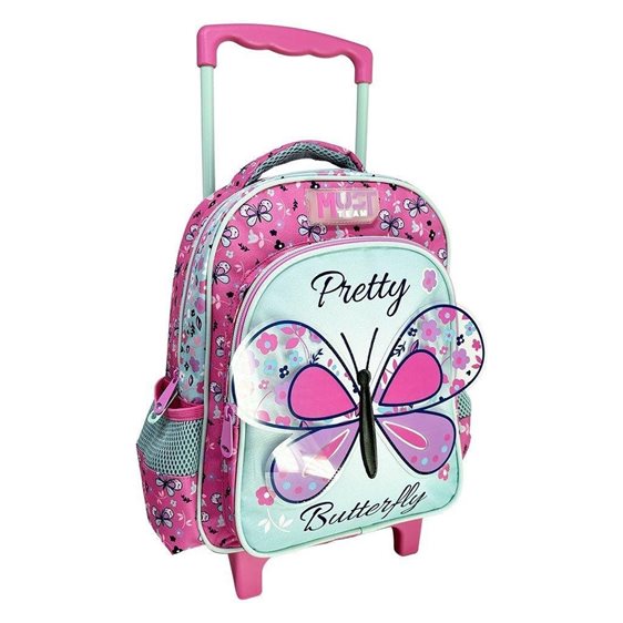 Τσάντα Τρόλει Νηπιαγωγείου 27χ10χ31 2Θήκες Pretty Butterfly 000586300