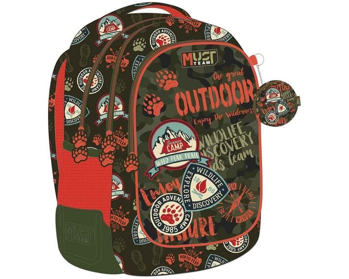 Τσάντα Πλάτης Must 32x18x43cm 3 Θήκες Outdoor Adventure 000586776