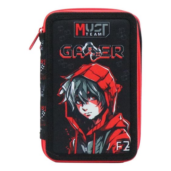 Κασετίνα Must Τριπλή Γεμάτη 12x6x19.5cm Gamer 000586739