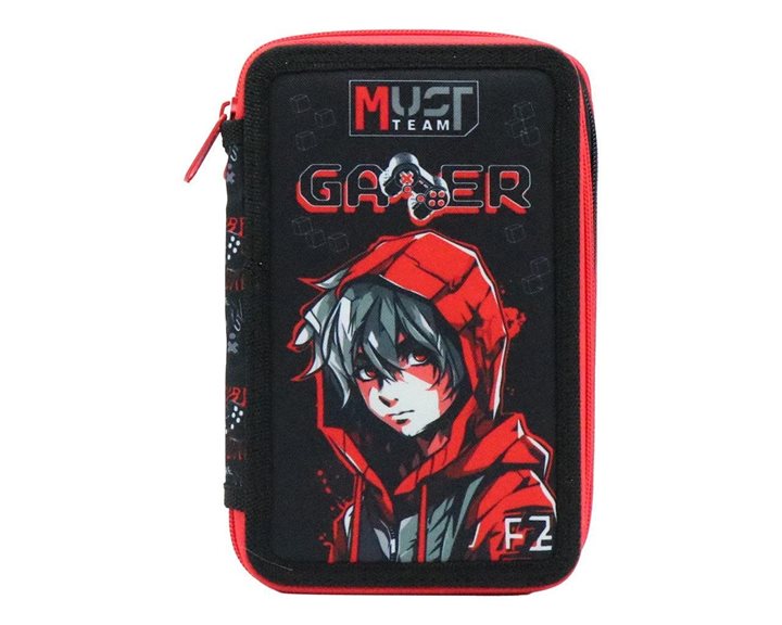 Κασετίνα Must Τριπλή Γεμάτη 12x6x19.5cm Gamer 000586739