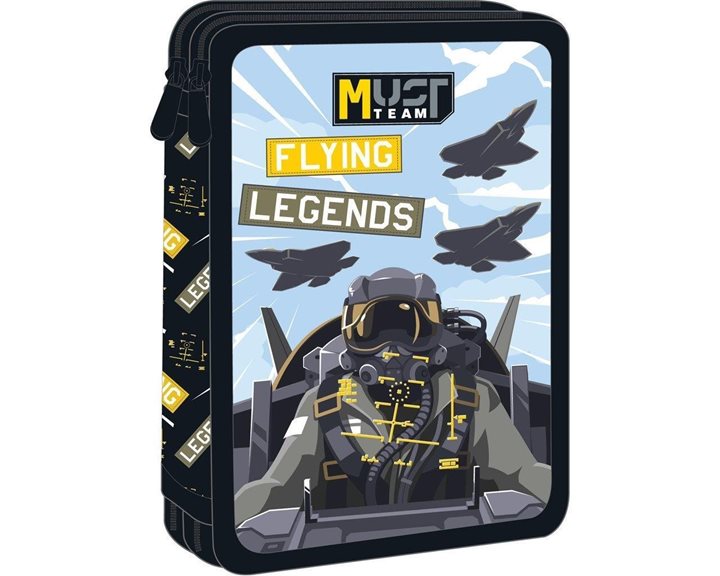 Κασετίνα Must Διπλή Γεμάτη 15χ5χ21 Flying Legends 000586728