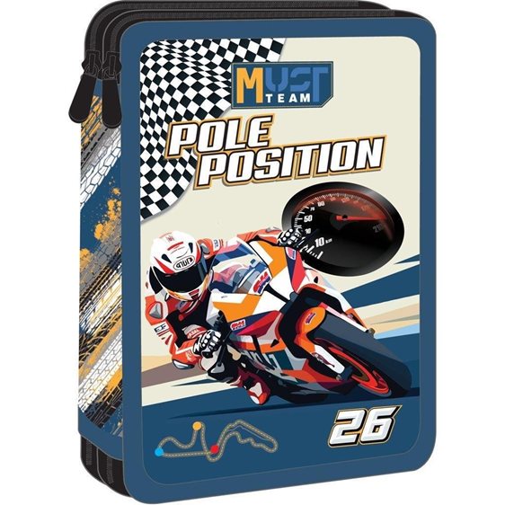 Κασετίνα Must Διπλή Γεμάτη 15χ5χ21 Pole Position 000586733