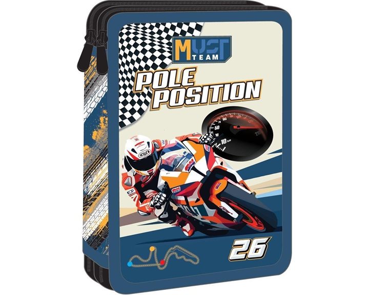 Κασετίνα Must Διπλή Γεμάτη 15χ5χ21 Pole Position 000586733