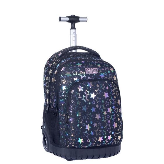 Τσάντα Τρόλλευ Must 34x18x44cm 3 Θήκες Hologram Stars 000586524
