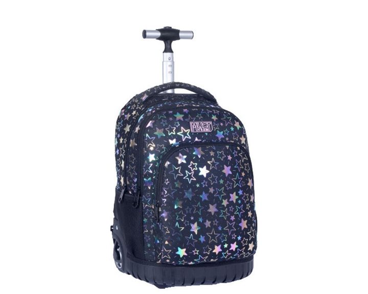 Τσάντα Τρόλλευ Must 34x18x44cm 3 Θήκες Hologram Stars 000586524