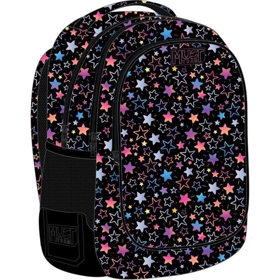 Τσάντα Πλάτης Must 32x18x43cm 3 Θήκες Hologram Stars 000586523