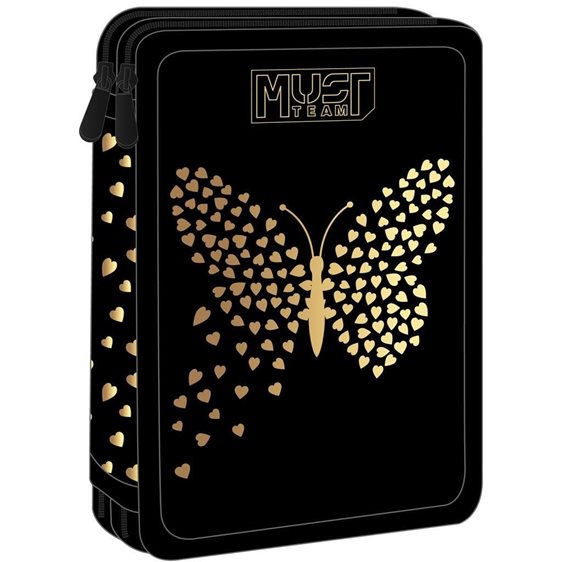 Κασετίνα Must Διπλή Γεμάτη 15χ5χ21 Butterfly Hearts 000586873