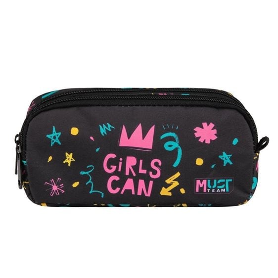 Κασετίνα Βαρελάκι Must 2 Φερμουάρ 21x6x9cm Girls Can 000586770