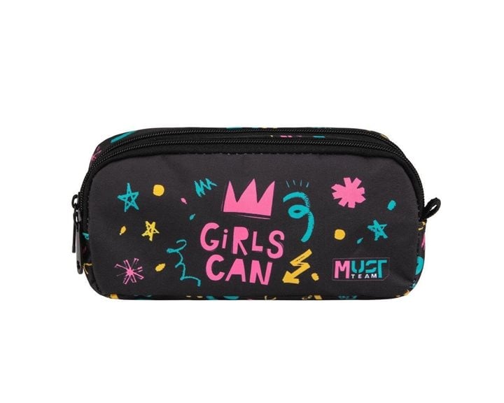 Κασετίνα Βαρελάκι Must 2 Φερμουάρ 21x6x9cm Girls Can 000586770