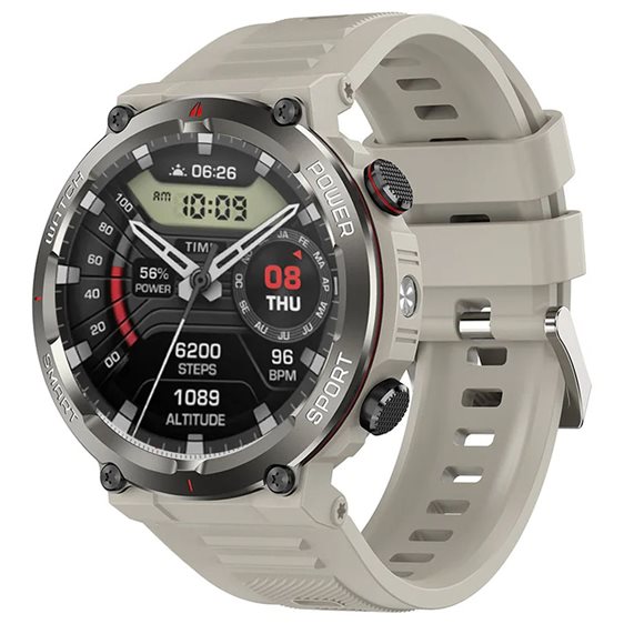 BLACKVIEW MULTI-FUNCTION SMARTWATCH WITH FLASH LIGHT AND GR MENU KHAKI