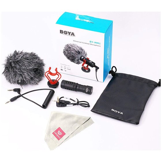 BOYA BY-MM1 shotgun mic Universal Mini Shotgun Mic 3.5mm for camera, phone, laptop