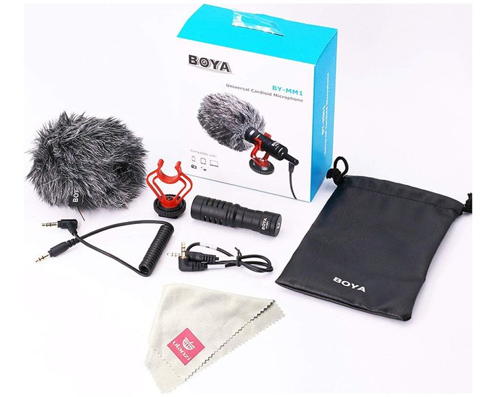 BOYA BY-MM1 shotgun mic Universal Mini Shotgun Mic 3.5mm for camera, phone, laptop