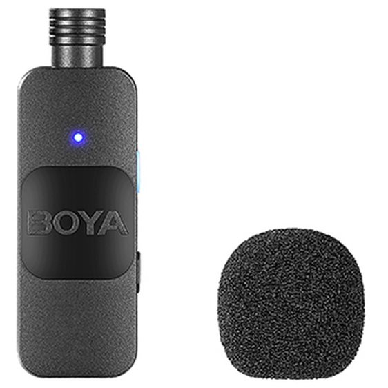 BOYA BY-V2 Wireless 2-person Lavalier Microphone for iPhone iPad Mini Lapel Lightning connection