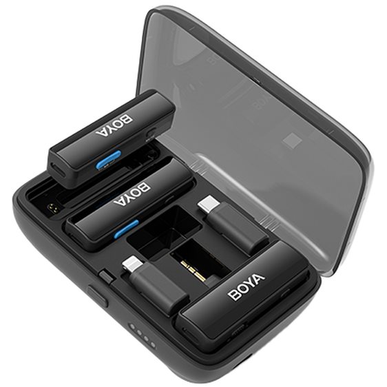BOYALINK Mobile Wireless Mic for Android (USB-C) iPhone IOS and 3,5 TRS (laptop) 2 person vlog