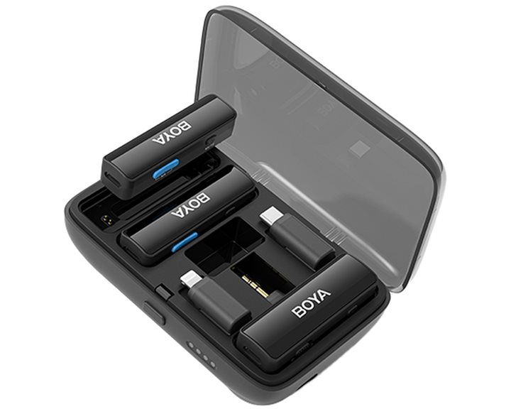 BOYALINK Mobile Wireless Mic for Android (USB-C) iPhone IOS and 3,5 TRS (laptop) 2 person vlog