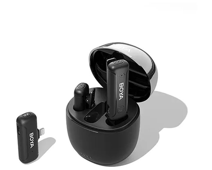 BOYA BY-WM3T-D2 2,4GHz Mobile wireless mic For IOS iPhone (2 transmitters, two person vlog) & charg.