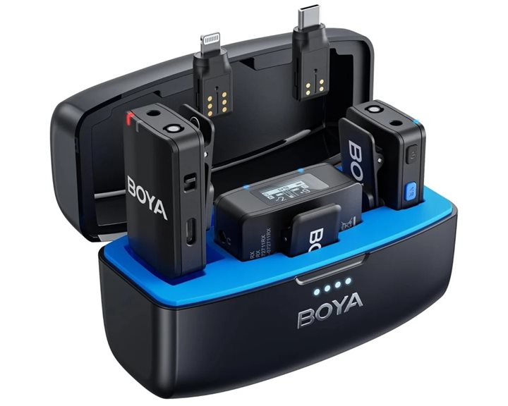 BOYA BOYAMIC Wireless HD Lavalier Microphone iPhone Android Smartphone USB-C Camera 200m range 10h