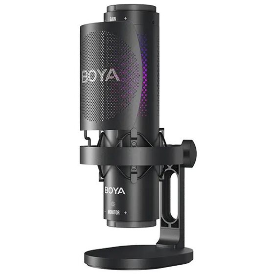 BOYA BY-K9 USB RGB Microphone 3 selectable patterns w. shockmount (9 zones RGB)
