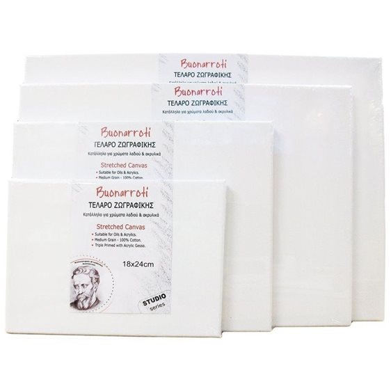 Τελάρο Ζωγραφικής Buonarroti 25x50cm με βαμβακερό καμβά