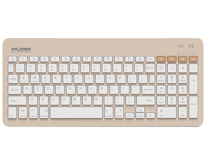 ALCATROZ WIRELESS KEYBOARD XPLORER GO! BTR 200 SAND
