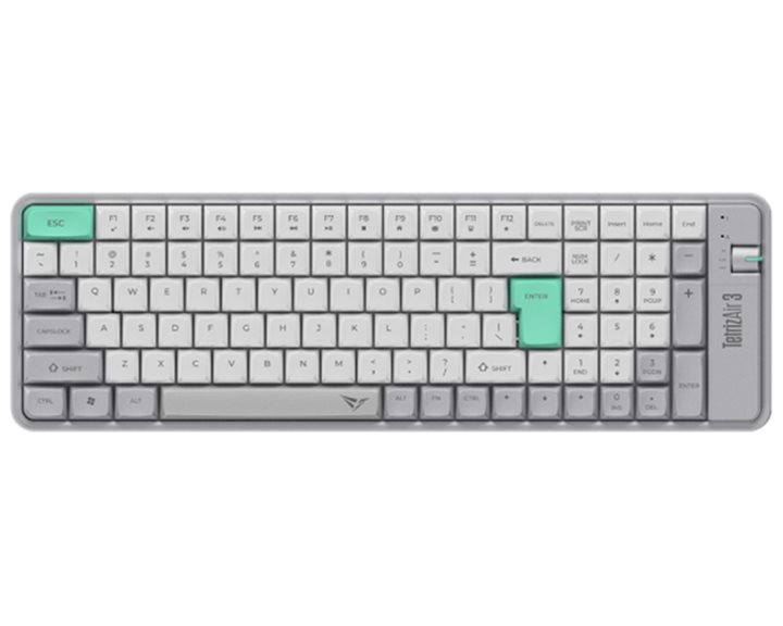 ALCATROZ BT5.3/2.4G MULTI-DEVICE RECHARGEABLE KEYBOARD TETRIZ AIR 3 SUMMER WHITE