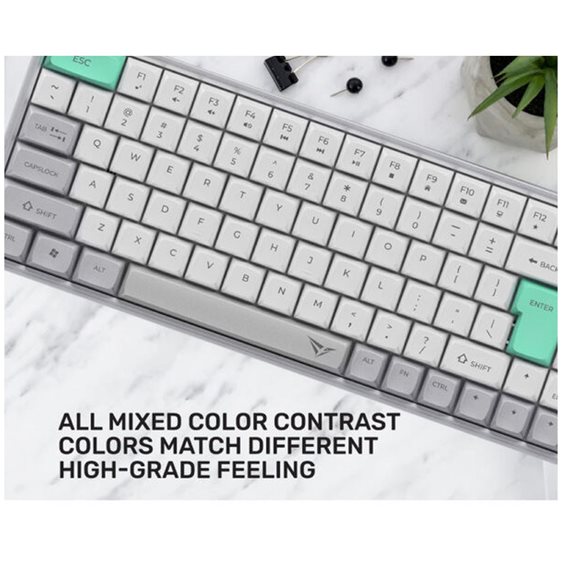 ALCATROZ BT5.3/2.4G MULTI-DEVICE RECHARGEABLE KEYBOARD TETRIZ AIR 3 SUMMER WHITE