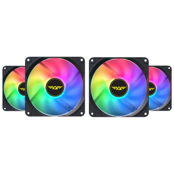 ARMAGGEDDON COOLING 4xFAN KIT 12CM ARGB KIT 5000 BLACK