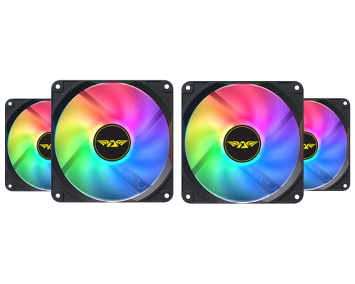 ARMAGGEDDON COOLING 4xFAN KIT 12CM ARGB KIT 5000 BLACK