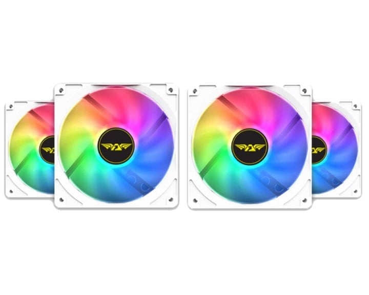 ARMAGGEDDON COOLING 4xFAN KIT 12CM ARGB KIT 5000 WHITE
