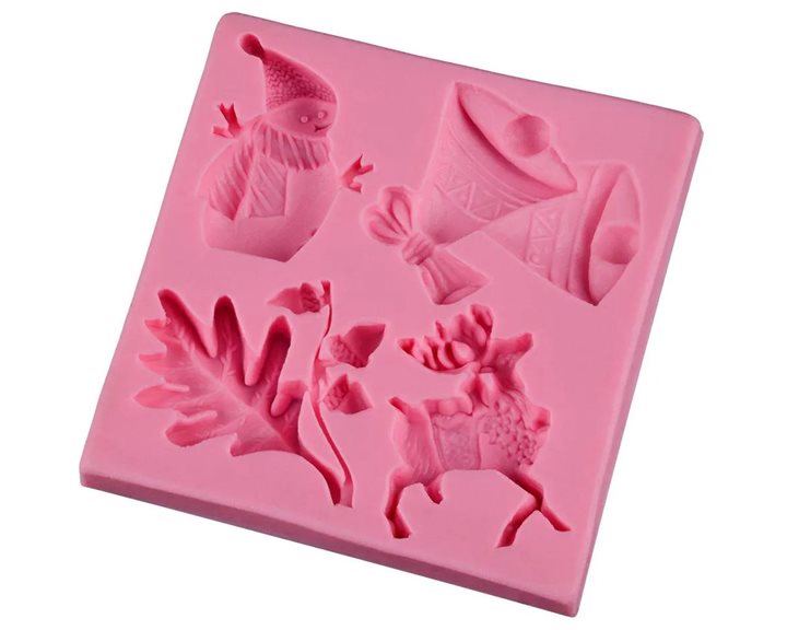 Craftistico Καλούπι Σιλικόνης 10,6Χ10,3Χ1,5CM ΧΡΙΣΤΟΥΓΓΕΝΙΑΤΙΚΑ ΣΧΕΔΙΑ