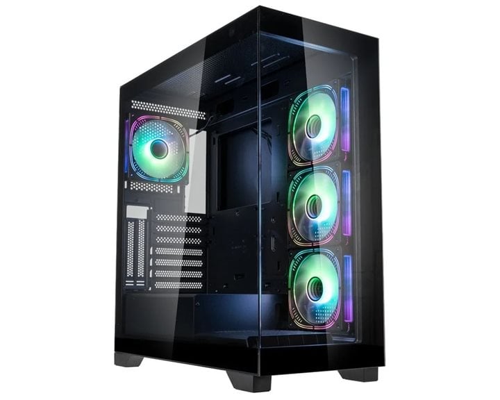 Kolink Unity Peak ARGB Midi Tower Showcase - Black ATX 400mm clearance with 4 ARGB Fans