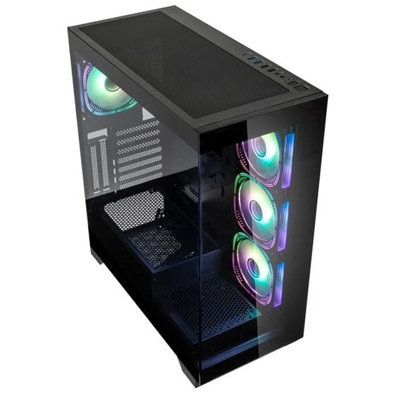 Kolink Unity Peak ARGB Midi Tower Showcase - Black ATX 400mm clearance with 4 ARGB Fans