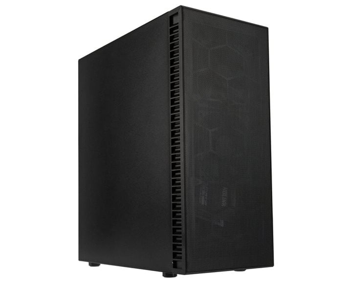 Kolink Observatory HF Mesh PWM Midi Tower Case - Black (with 3x120mm black PWM Fans)