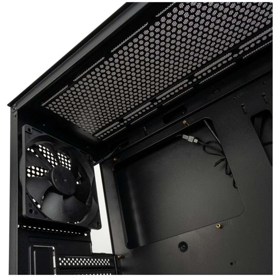 Kolink Observatory HF Mesh PWM Midi Tower Case - Black (with 3x120mm black PWM Fans)