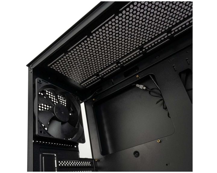 Kolink Observatory HF Mesh PWM Midi Tower Case - Black (with 3x120mm black PWM Fans)
