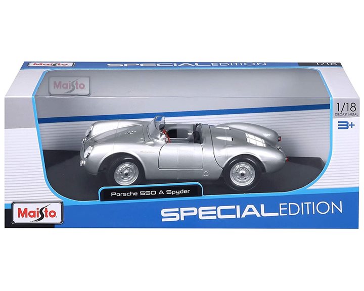 Maisto Special Edition Porsche 550 A Spyder 1950 Silver 1:18 48/31843