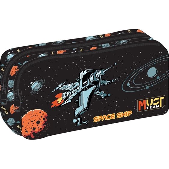 Κασετίνα Βαρελάκι Must 2 Φερμουάρ 21x6x9cm Spaceship 000586774