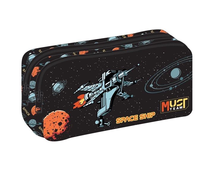 Κασετίνα Βαρελάκι Must 2 Φερμουάρ 21x6x9cm Spaceship 000586774
