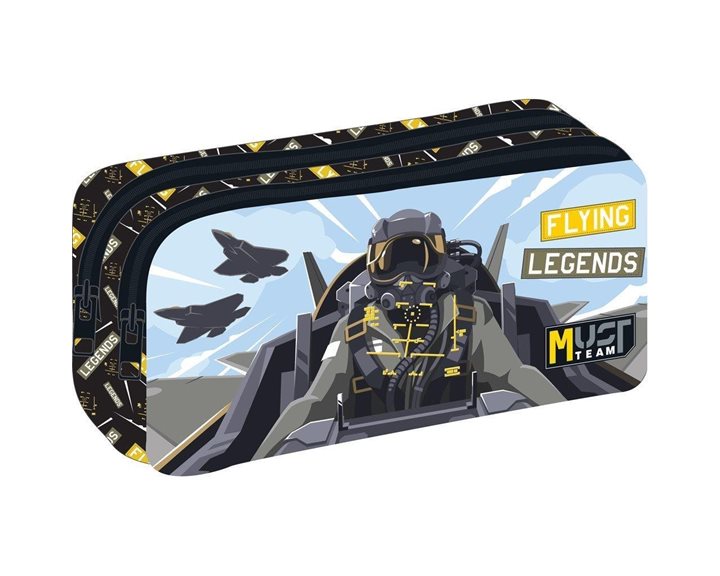 Κασετίνα Βαρελάκι Must 2 Φερμουάρ 21x6x9cm Flying Legends 000586836