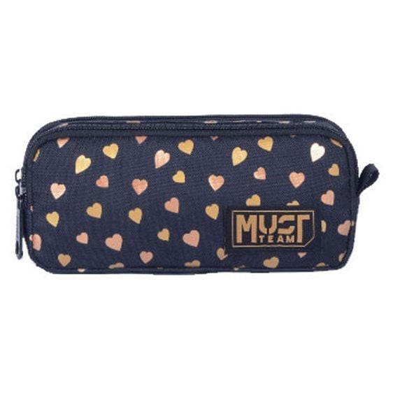 Κασετίνα Βαρελάκι Must 2 Φερμουάρ 21x6x9cm Butterfly Hearts 000586875