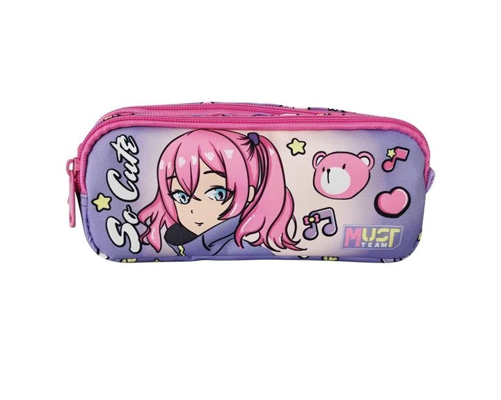 Κασετίνα Βαρελάκι Must 2 Φερμουάρ 21x6x9cm So Cute 000586250