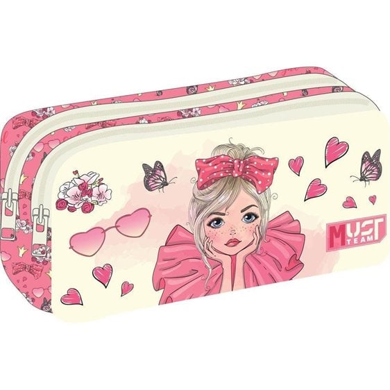 Κασετίνα Βαρελάκι Must 2 Φερμουάρ 21x6x9cm Pretty Girl 000586842
